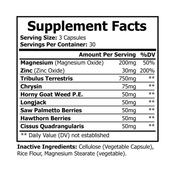 Magnesium Zinc Supplement (90 Capsules) - Image 7